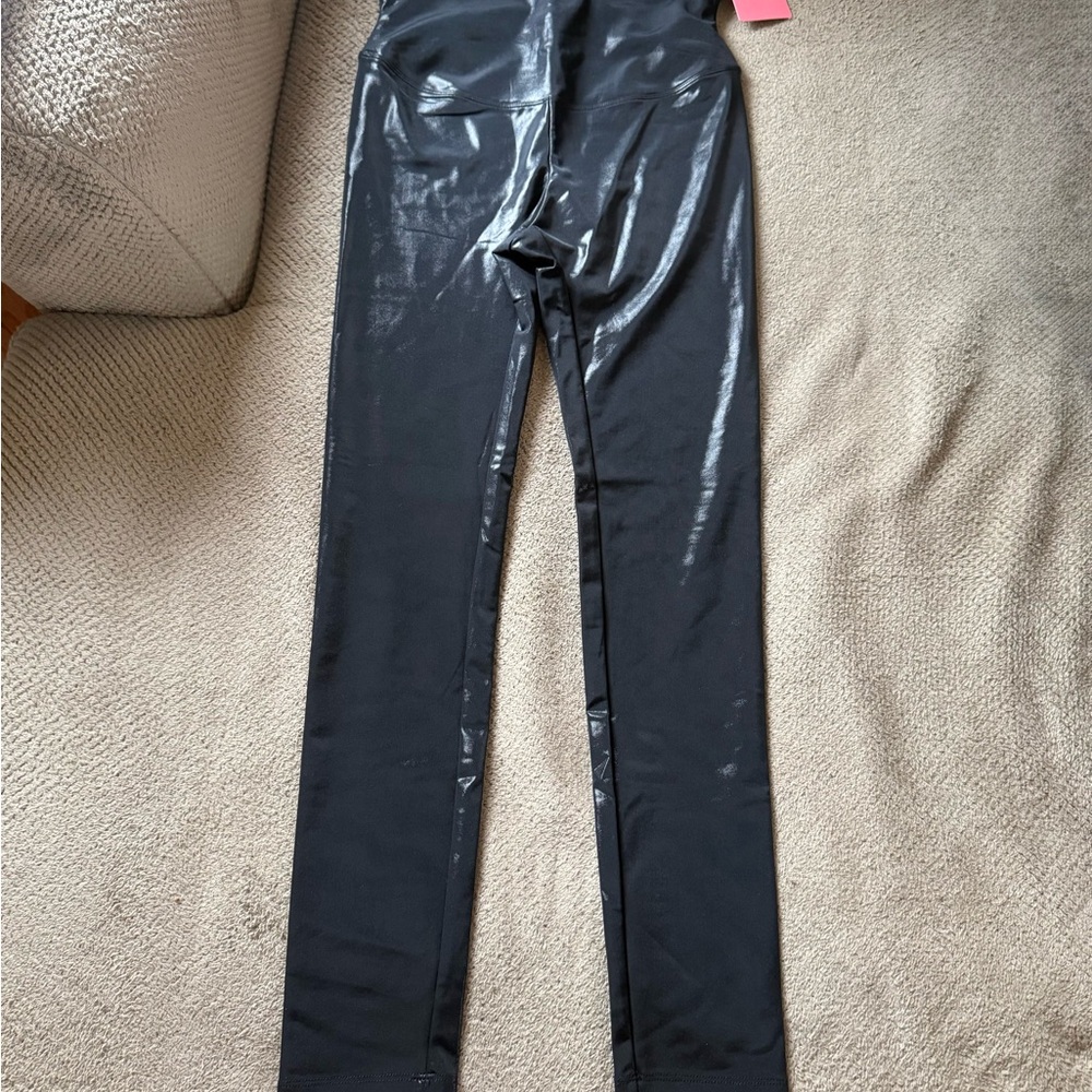 Yummie Elektra coated Leggings, Black Size Large